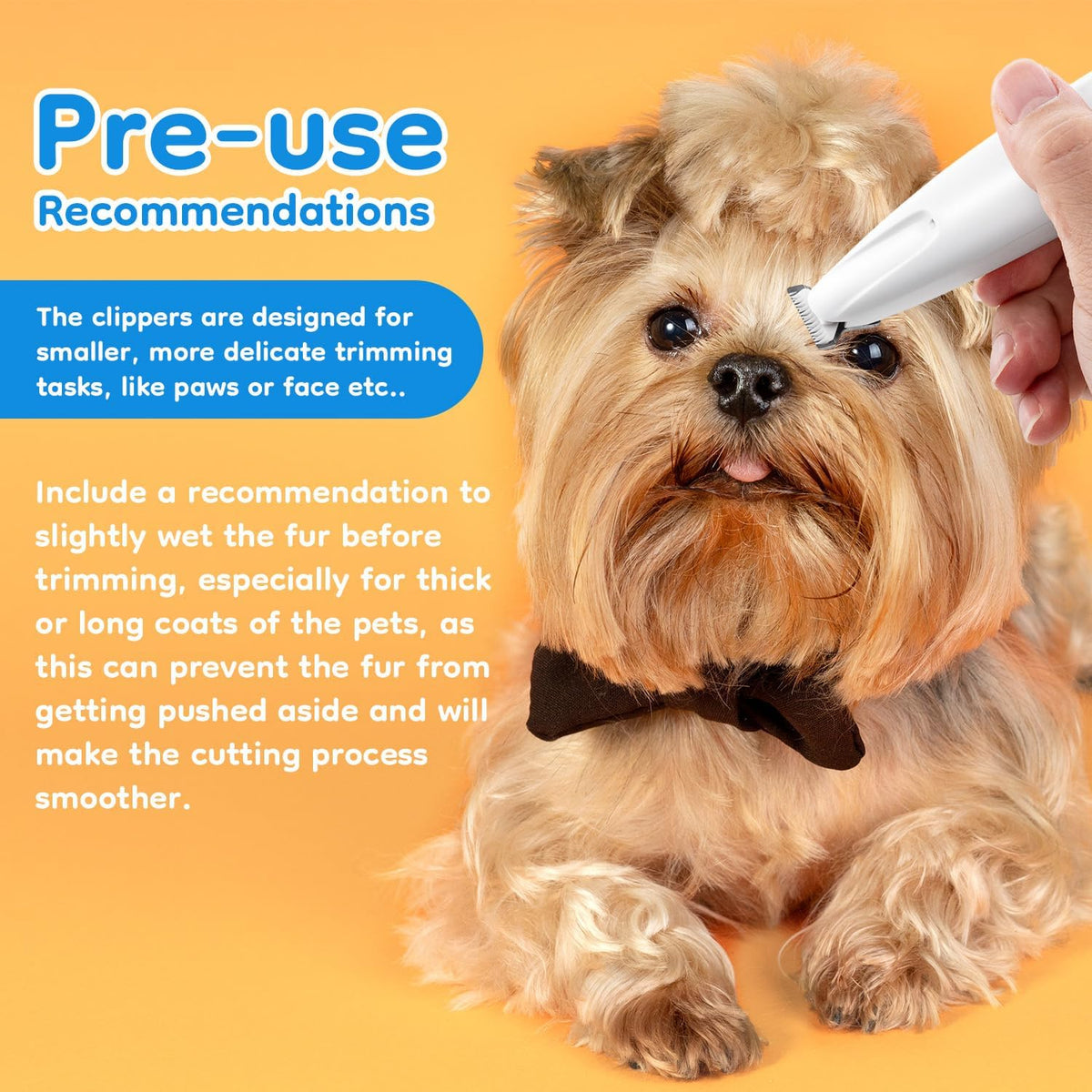 Pet Micro Precision Trimmer, Multifunctional Pet Hair Trimmer Waterproof Rechargeable Shaver with LED Light for Paws Eyes Ears Face Buttocks for Small Dogs and Cats,50Db Quiet Shave.