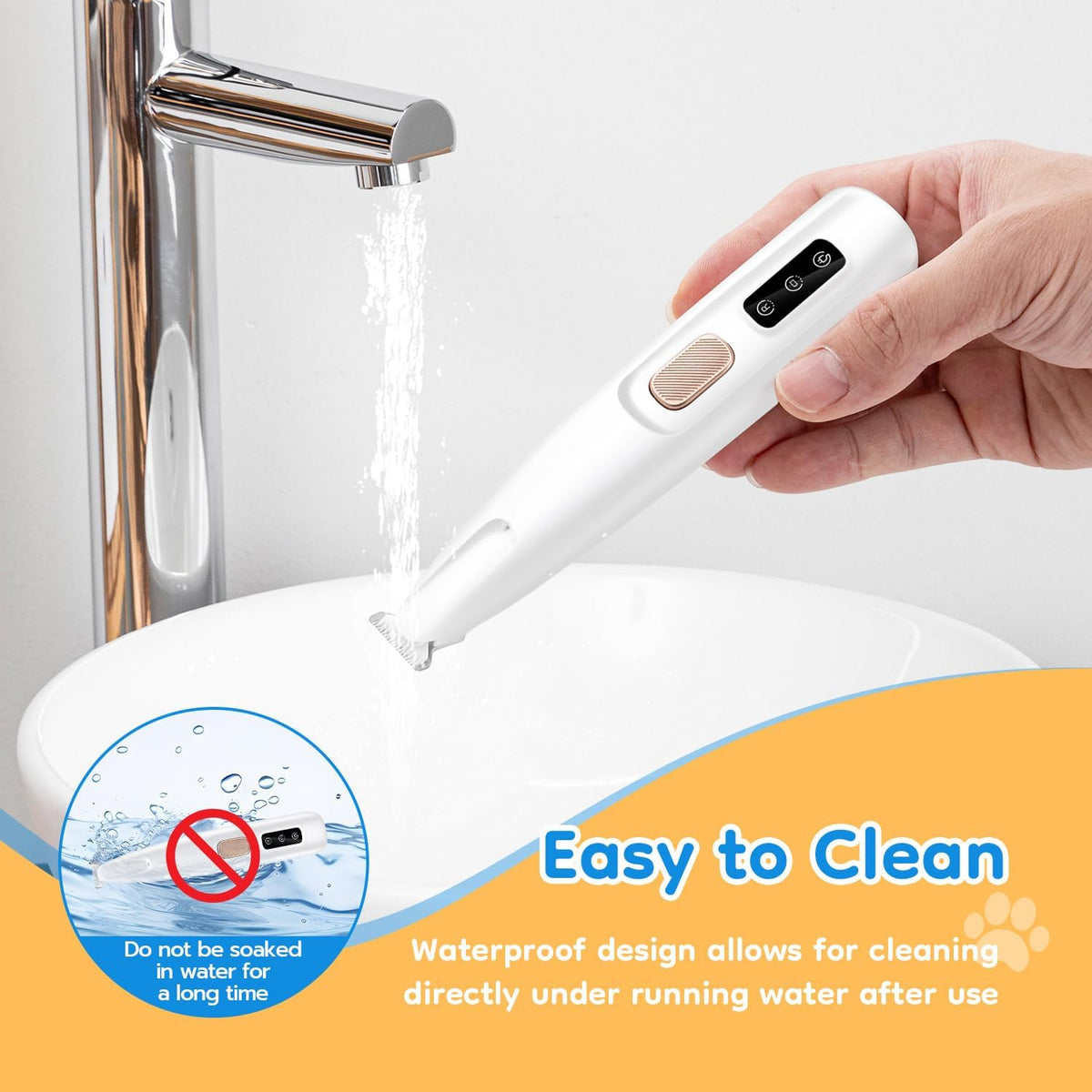 Pet Micro Precision Trimmer, Multifunctional Pet Hair Trimmer Waterproof Rechargeable Shaver with LED Light for Paws Eyes Ears Face Buttocks for Small Dogs and Cats，50Db Quiet Shave.